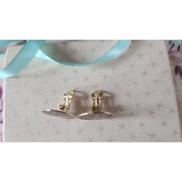 Cloisonne Butterfly Clip-on Earrings - Picture 9 of 10